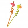 Trinkhalm Curly "Früchte"