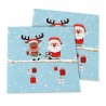 Serviette "Elch & Santa"