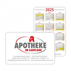 Scheckkarten-Kalender