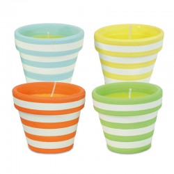 Kerze Citronella "Streifen"