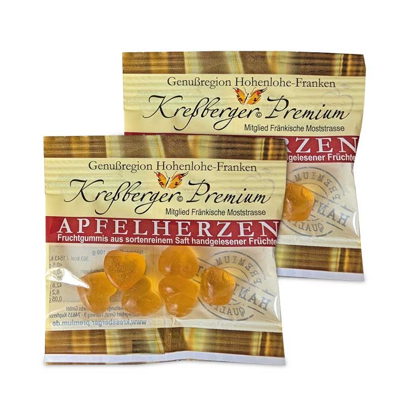 Fruchtgummi Apfelherzen
