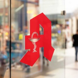 Apotheken-A Aufkleber – aufmerksamkeitsstarke Werbung am Verkaufsort