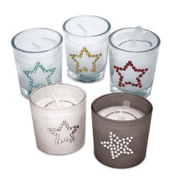 Kerze im Glas "Stern"