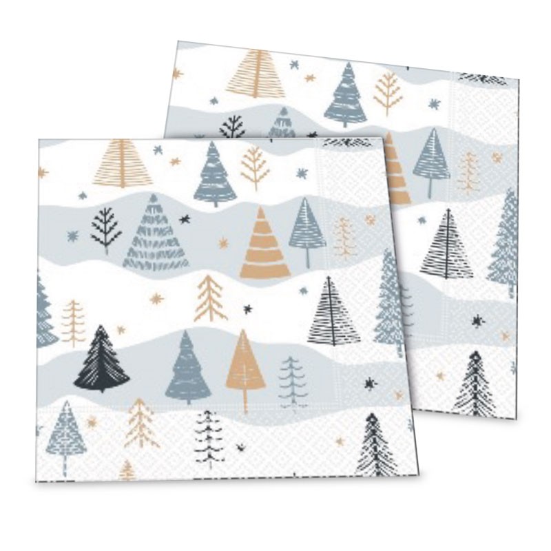 Serviette "Tannenbäume"